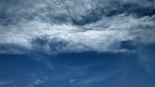 Low angle view of clouds in sky
