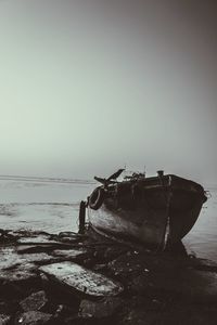 View of boats in water