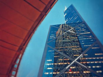 Low angle view of modern buildings