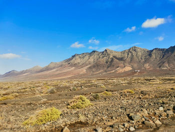 Mountains photographed from cofete beach, jandia natural park fuerteventura spain