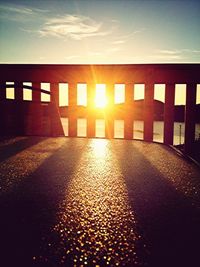 Built structure at sunset