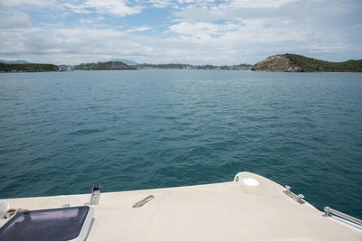 High angle view of sea against sky