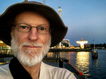 Portrait of man wearing hat