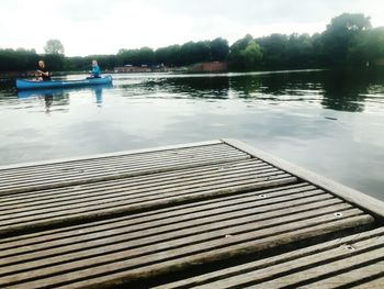 Boats in lake