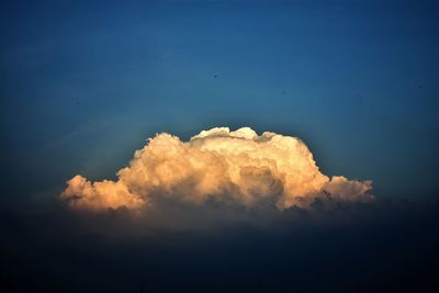 Low angle view of cloudscape against sky at sunset