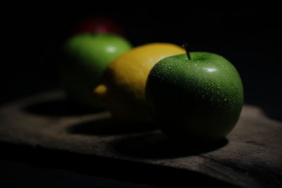 Close-up of apple on table