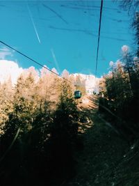 Road amidst trees against sky