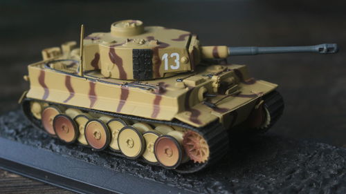 Artistic miniature of the tiger tank, this german heavy tank from the world war 2 era was very great