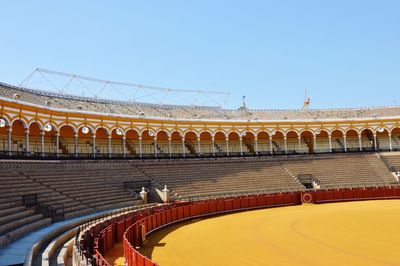 Ferris wheel against clear blue sky