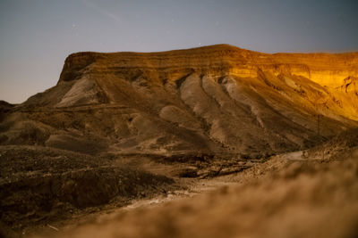 Scenic view of desert against sky