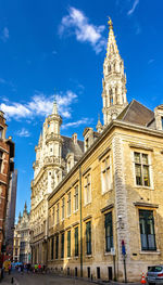 Low angle view of buildings against sky