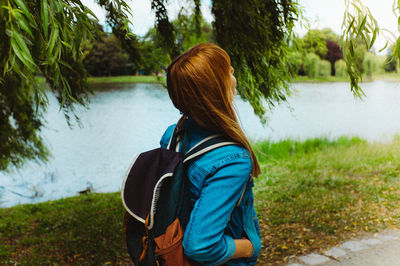 People in lake