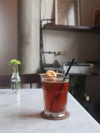 Close-up of drink on table