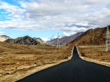 Road amidst landscape against sky