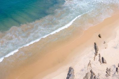 High angle view of beach