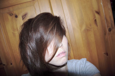 Close-up portrait of a woman