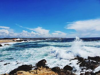 Scenic view of sea against sky