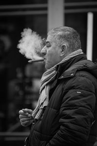 Man smoking a cigar