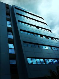 Low angle view of modern building against sky
