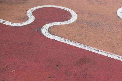 High angle view of road