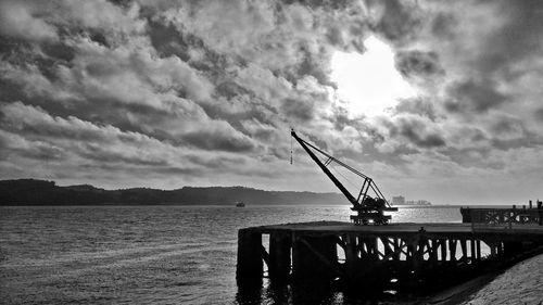 Scenic view of water against sky