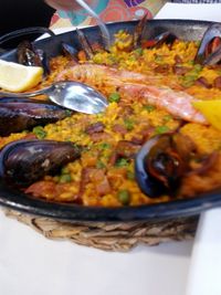 Close-up of food on plate