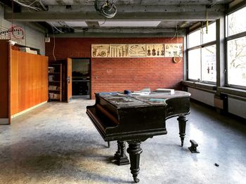 Interior of abandoned building