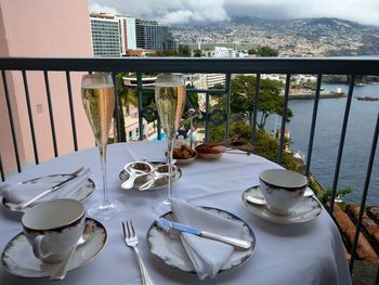 Table and chairs in restaurant