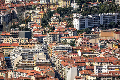 High angle view of cityscape