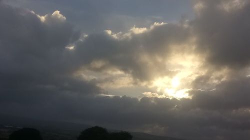 Low angle view of storm clouds in sky