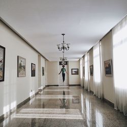 Empty corridor of building