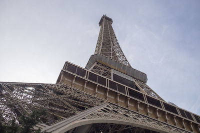 Low angle view of eiffel tower
