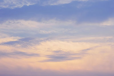 Low angle view of sky during sunset