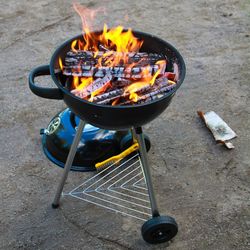 Close-up of fire pit