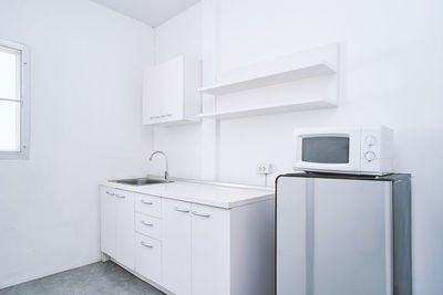 Interior of clean modern domestic kitchen