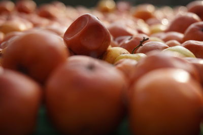 Full frame shot of orange jujubes