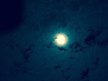 Low angle view of moon in sky