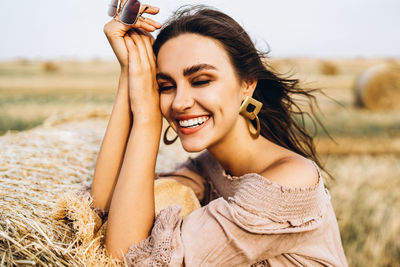 Portrait of a smiling young woman