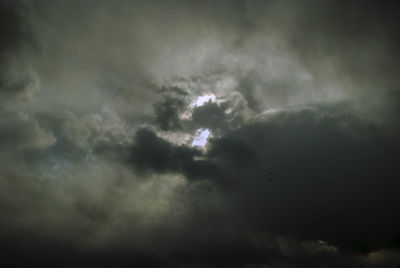 Low angle view of cloudy sky