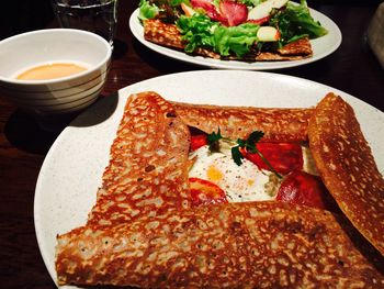 Close-up of served food