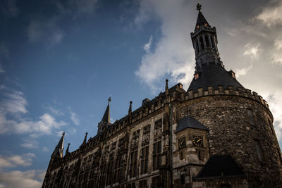 Low angle view of historic building against sky