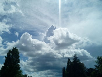 Low angle view of cloudy sky