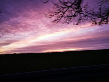 Scenic view of dramatic sky during sunset