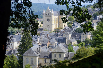Buildings in a temple