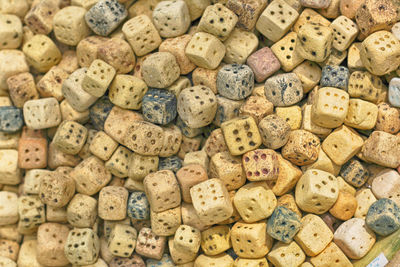 Full frame shot of candies at market stall