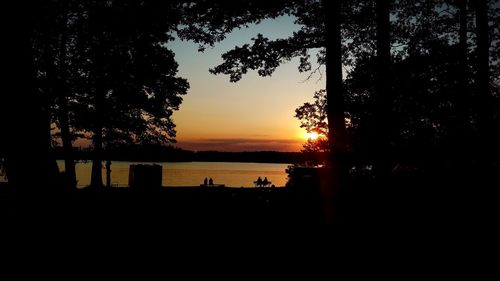 Silhouette of trees at sunset