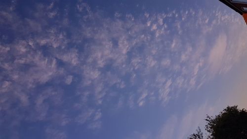 Low angle view of clouds in sky