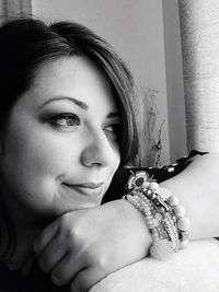 Close-up portrait of beautiful woman