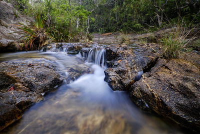 River flowing through rocks