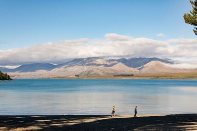 Scenic view of lake against mountains